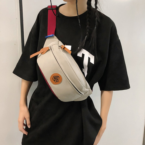 Internet celebrity wholesale chest bag, men's large capacity cross-body bag, outdoor sports fashion brand waist bag, nylon all-matching shoulder bag, fashionable bag