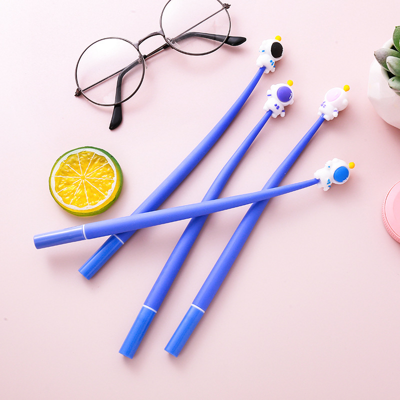 El astronauta agita el bolígrafo musical creativo papelería estudiante herramienta de escritura liberación de pegamento suave bolígrafo neutro bolígrafo de firma acuoso