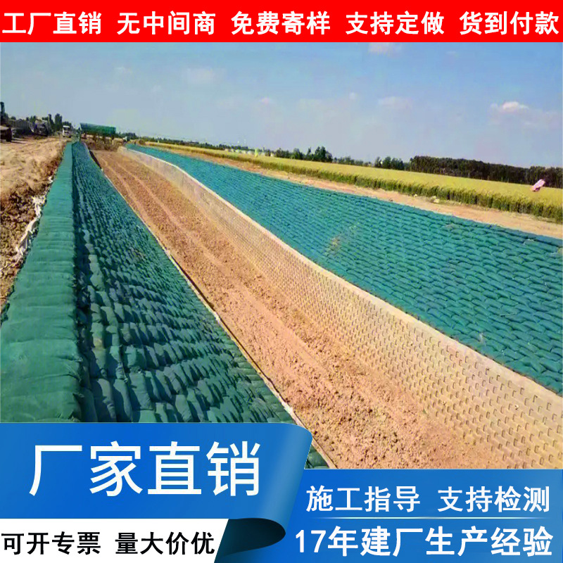 边坡防护生态袋绿色涤纶袋山坡挡土墙草籽河道4080山体复绿植生袋