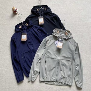Summer Thin Outdoor Hooded Pure Color Beijia Logo Men's Skin Clothing Breathable and Light Sports Cycling Sun Protection Clothing