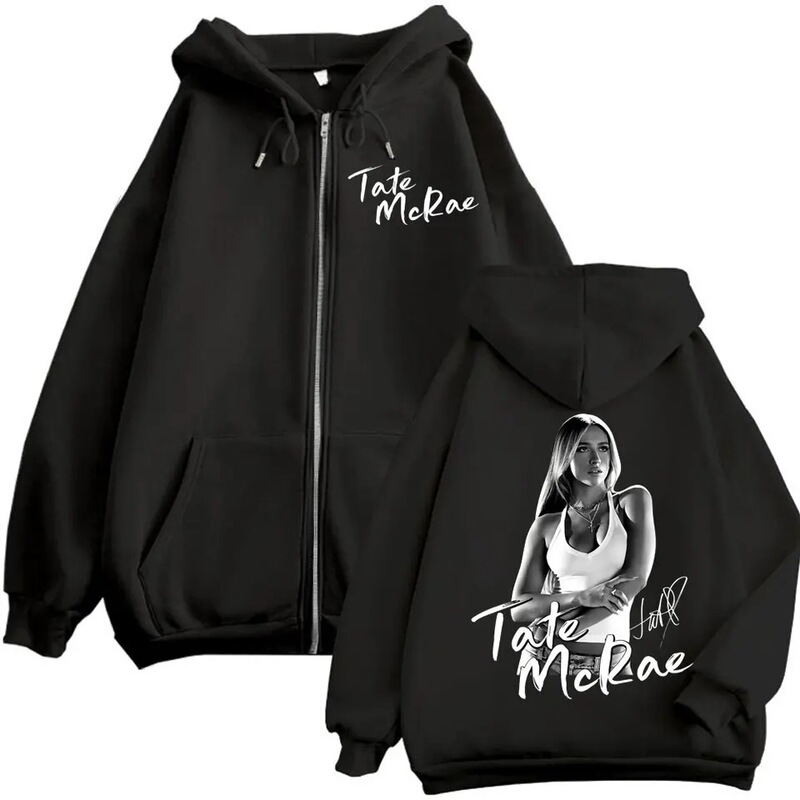 Miss Tate Mcrae's Possessive Journey 2025 Zipper Hoodie Men's and Women's Fashion Aesthetic Zipper Sportswear
