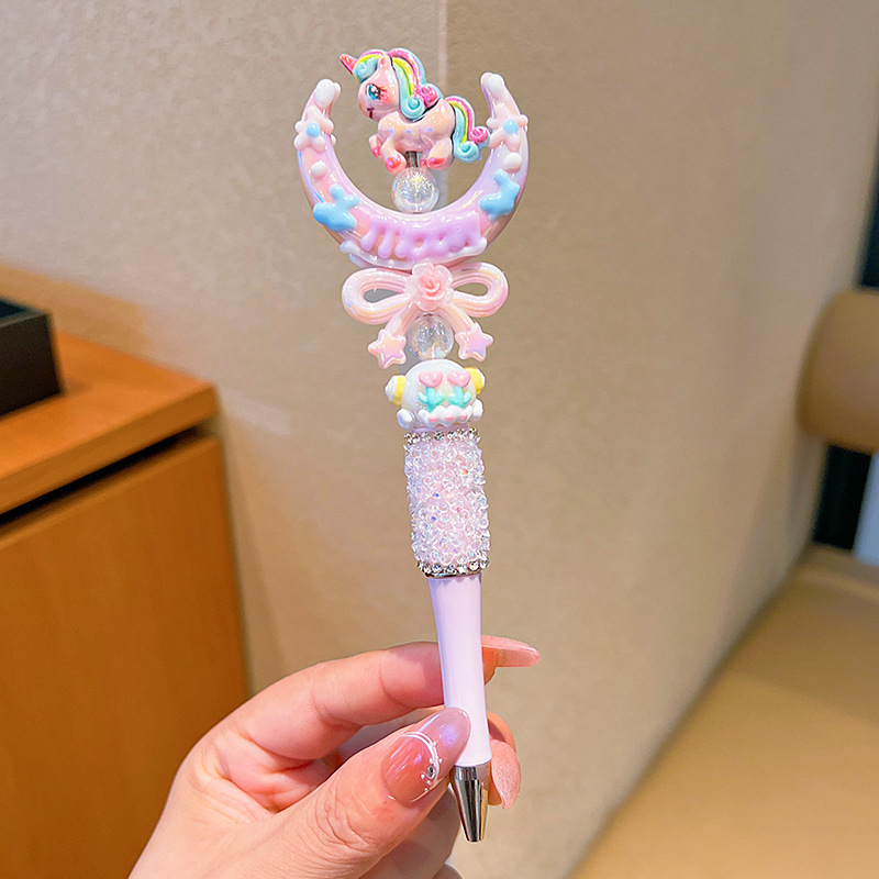 Pony Baoli bolígrafo giratorio para niños lindo bolígrafo de papelería de dibujos animados para estudiantes de escuela primaria