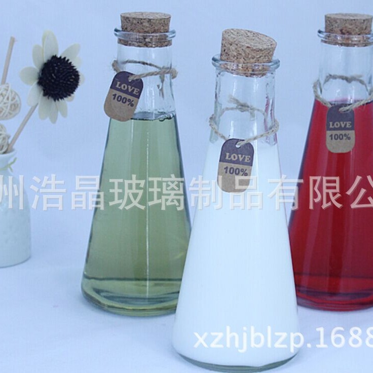 冷泡茶瓶 方泡茶瓶 漂流瓶350ml玻璃瓶生产厂家饮料瓶