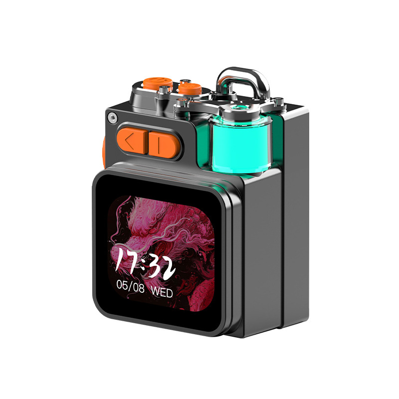 Altavoz Bluetooth metálico con pantalla, subwoofer, mini portátil, regalo de San Valentín para novio, regalo de cumpleaños.