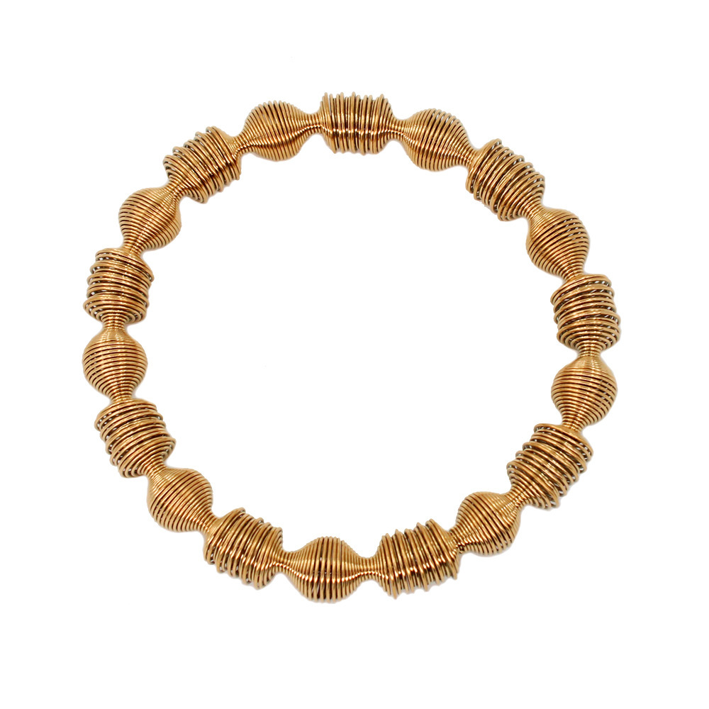Joyería de acero inoxidable transfronteriza tamaño ajustable pulsera elástica de alambre de acero creativo personalidad pulsera de acero de titanio de alta calidad