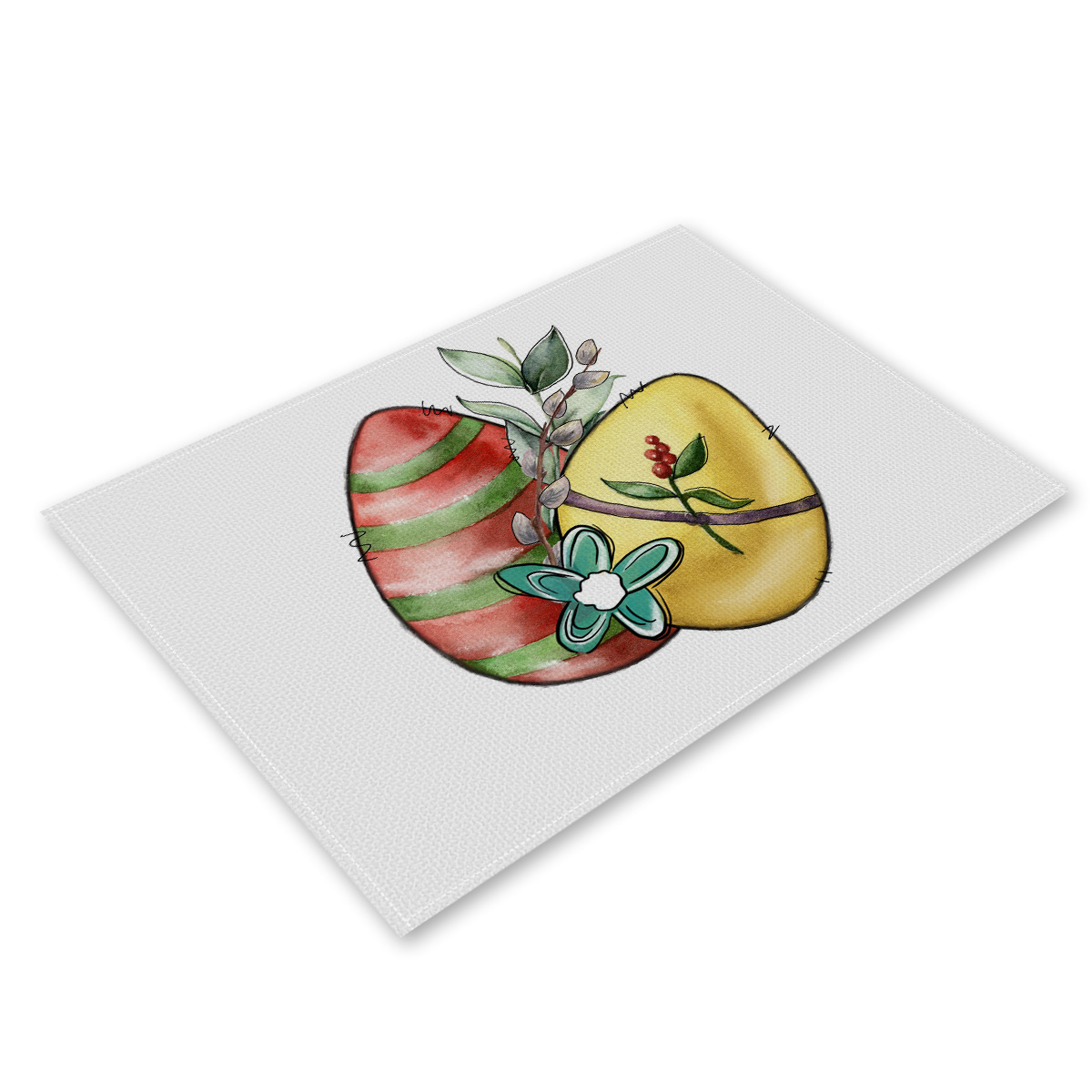 Amazon nuevo conejo mantel europeo y americano mantel de tela de Pascua decoración occidental mantel de lino resistente a las manchas al por mayor