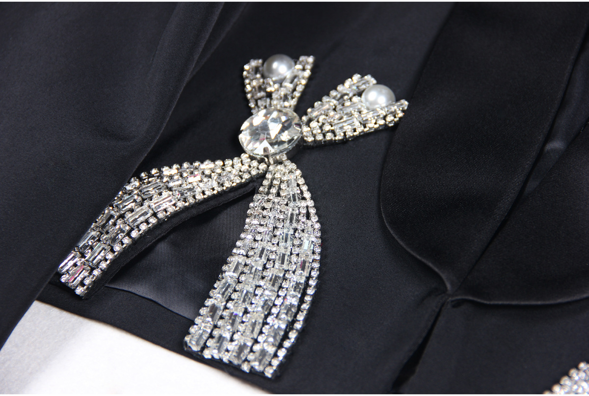 Dames mantelpak met rok elegante lange mouwen herfstset_voghion.com