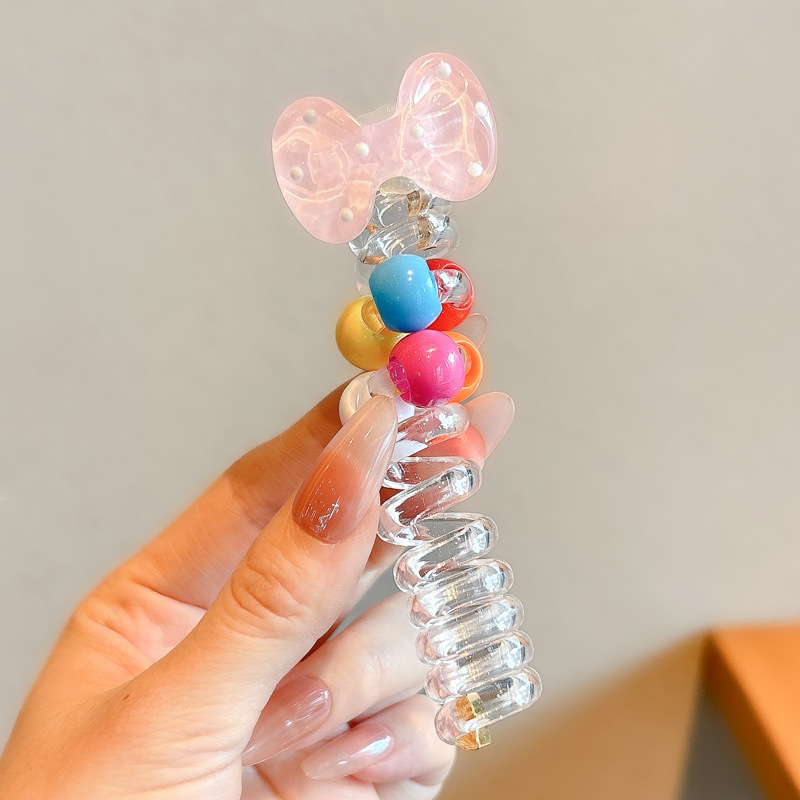 Trenza de burbuja de temperamento de moda, cuerda para el cabello, lazo para el cabello, nuevos accesorios para el cabello de alta gama para mujeres, cola de caballo simple, línea telefónica trenzada, banda de goma