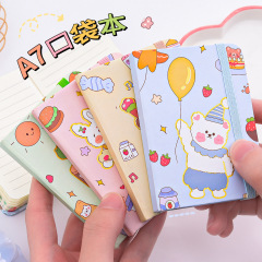 a7 colorful edge hardcover small notebook strap notepad cartoon cute pocket notebook wholesale casual small notebook
