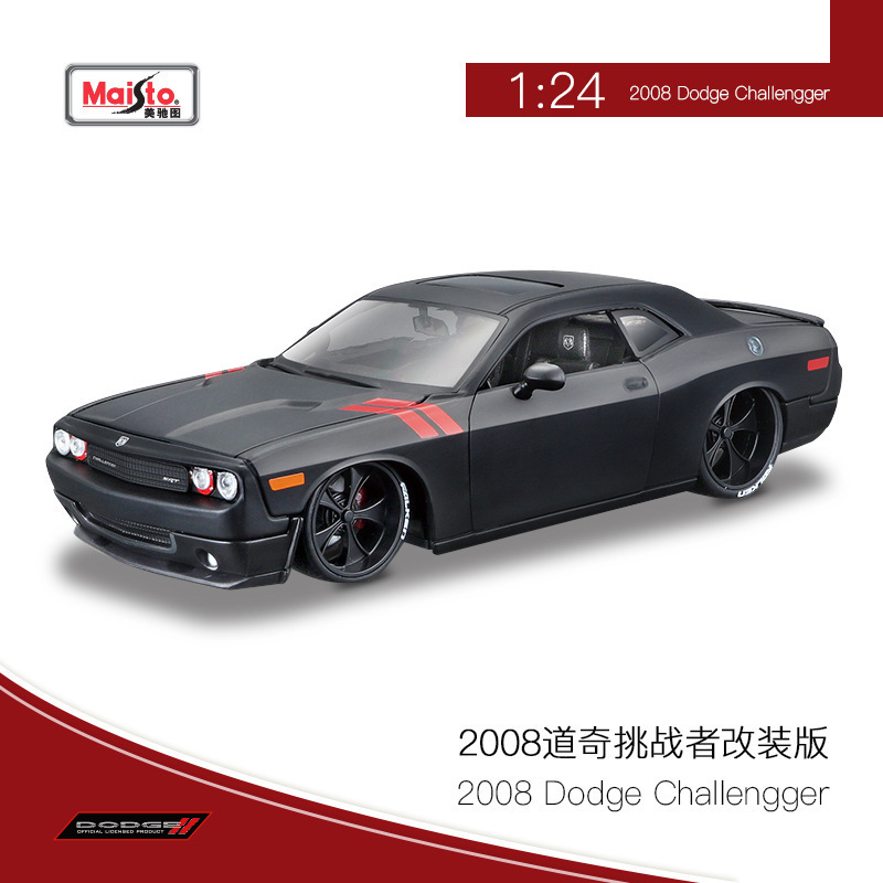 Mercedes 1: 24 Dodge Challenger modelo de aleación de sonido, luz y sonido regalo comercial de la exhibición del Club de carreras