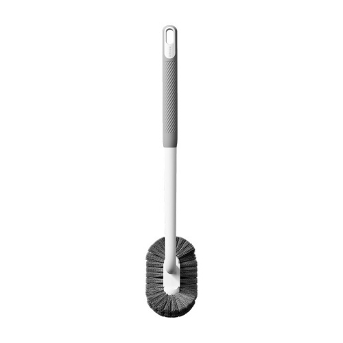 Groove-free toilet brush plastic cleaning brush toilet household long handle punch-free wall-mounted elbow toilet brush