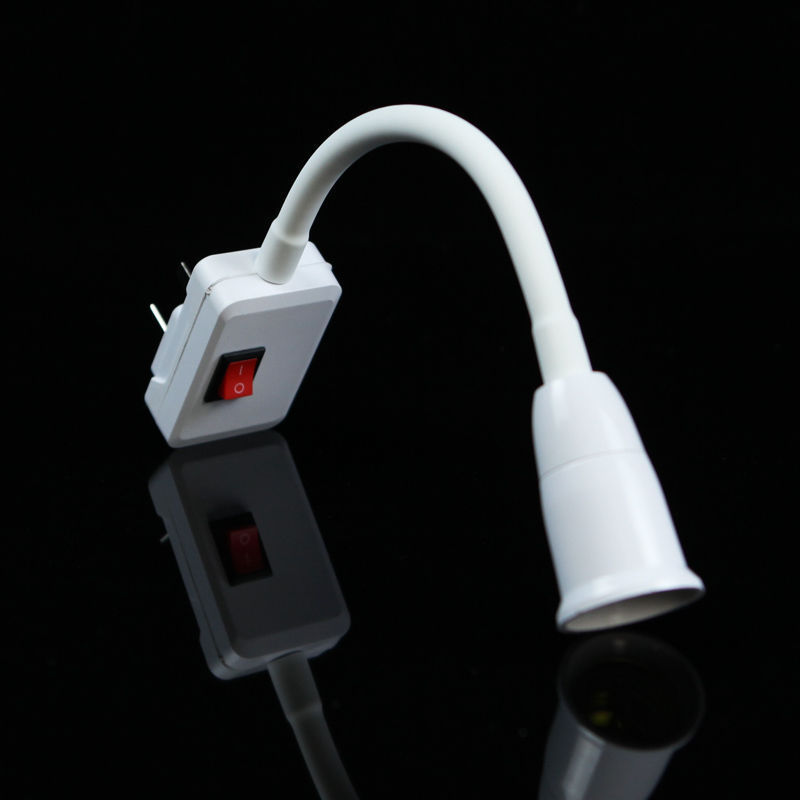 E27 universal hose extension socket plug-in hose with switch two or three plug screw socket LED wall lamp converter lamp holder