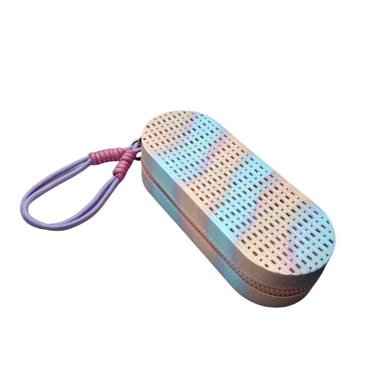 シリコン製メガネ保護ケース、両面通気性、大容量スイミングゴーグルケース、ポータブル、落下防止収納バッグ、スイミングゴーグル