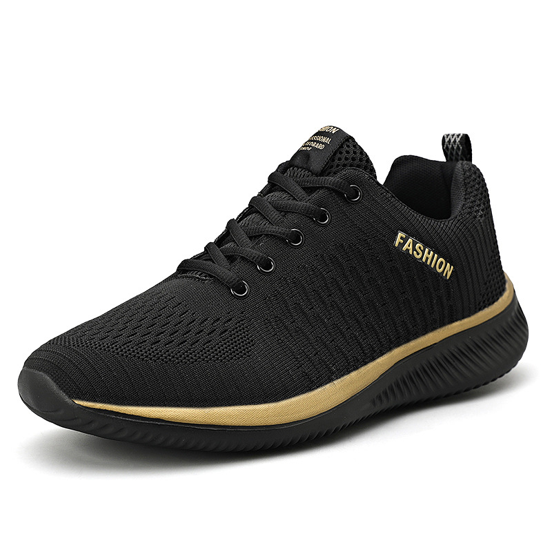 Venta directa de fábrica zapatos de hombre transfronterizos zapatos deportivos de talla extra grande 45-48 zapatos deportivos tejidos voladores de malla zapatos casuales de pareja al aire libre