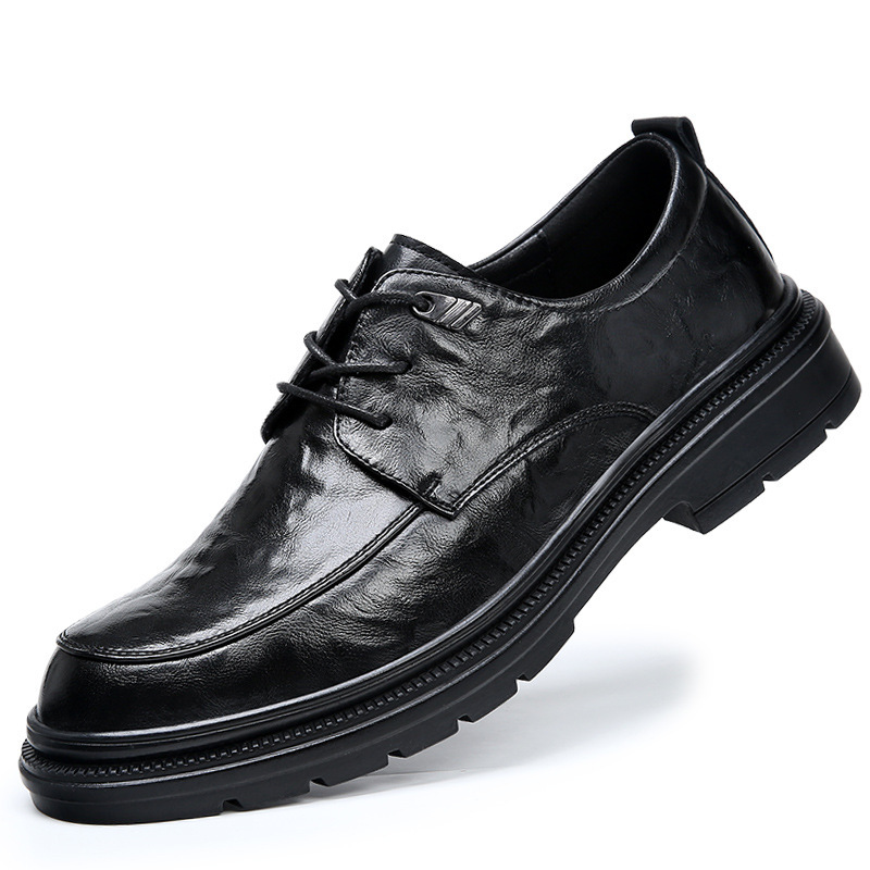Zapatos de cuero para hombres nueva tendencia transpirable, suela blanda para hombres, viajes de negocios, zapatos de ocio, zapatos de boda, zapatos de moda para hombres