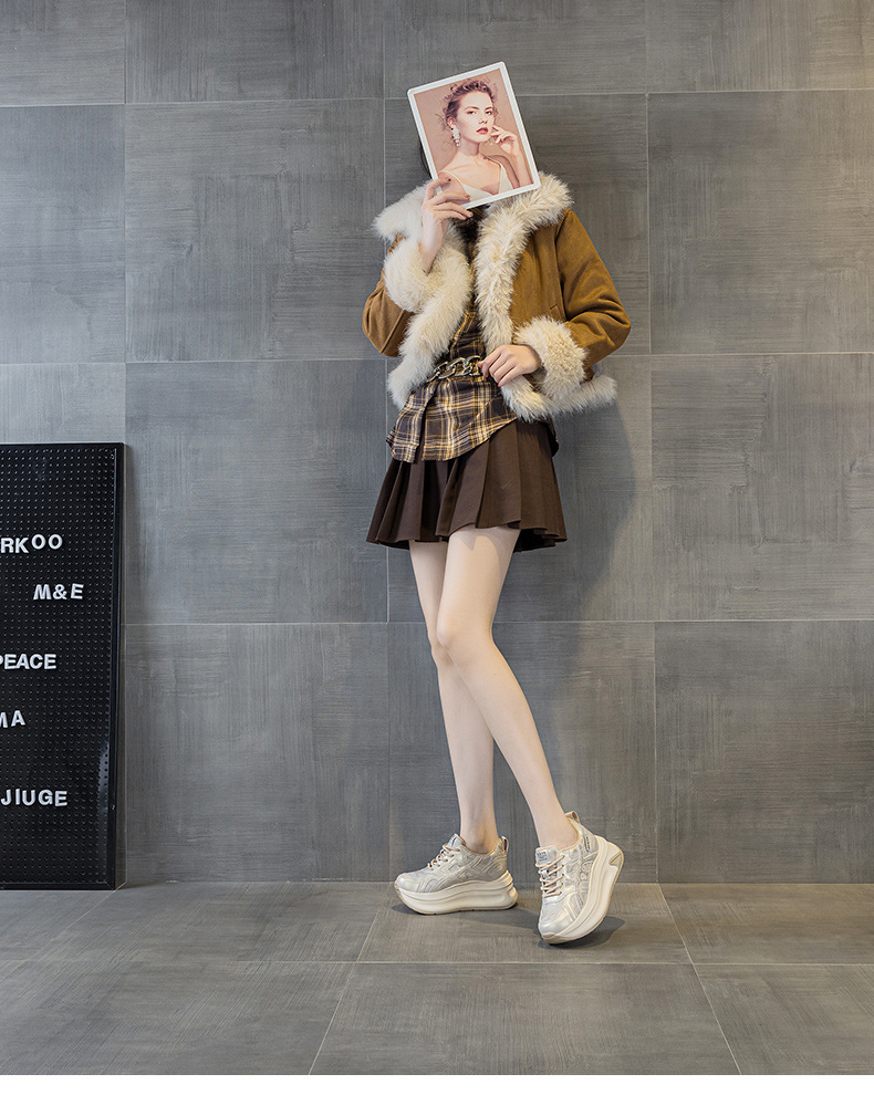 Giày sneaker nữ đế dày phong cách thể thao thời trang — M2997-1 Lông xám, M2997-1 Lông champagne, M2997 Lót đơn champagne, M2997 Lót đơn xám chi tiết 17