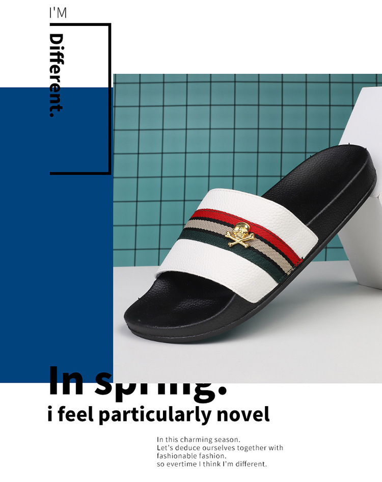 2023 Zomer Nieuwe Schedelgewricht Slippers Mannen Ademend Thuis Toevallige Slippers Bovenkleding Strand Schoenen Grensoverschrijdende_voghion.com