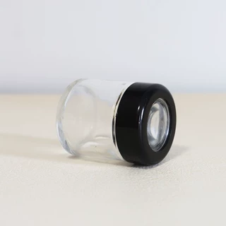 1OZ放大镜玻璃瓶 眼霜瓶 大麻瓶 烟膏瓶 压旋盖玻璃瓶 可打印logo