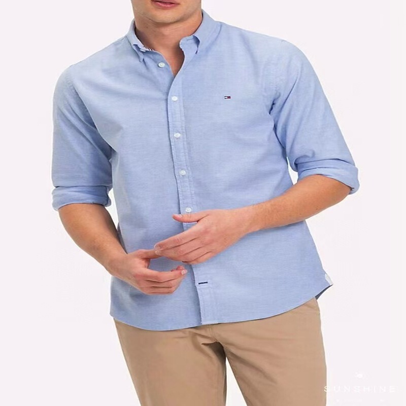 2026 Spring New Model Tommy Tommy Oxford Men's Pure Cotton Business Casual Long-Sleeved Shirt