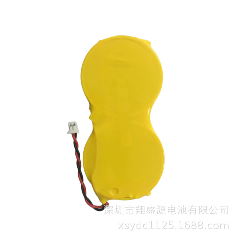 源头厂家现货CR3032电子标签电池CR3032两粒组并联1.25端子线电池