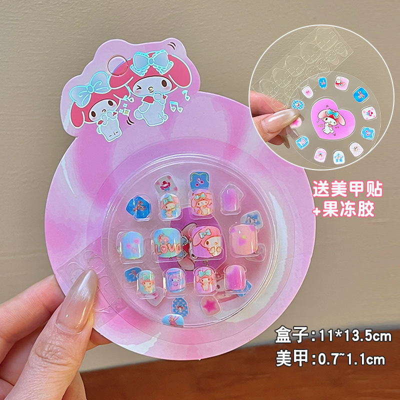 子供用ウェアラブルネイル サンリオ クロメ ガールズネイルステッカー ガールズネイルアートステッカー 無臭粘着フィンガーステッカー|undefined