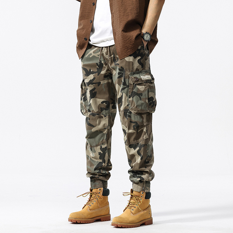 Anyang 2026 Autumn/Winter New Camouflage Pants Men's Loose Fit Jogger Harem Pants Trendy Youth Workwear Casual Pants Cross-Border