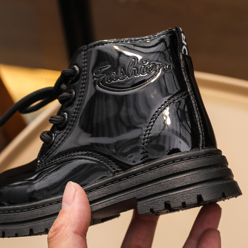 Children's Martin 2024 new girls' autumn and winter short British style boys' single boots_voghion.com