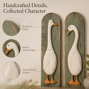 �羳Handcrafted Rustic Goose Wall Art�l���L�Z���͠����b�Ʒ