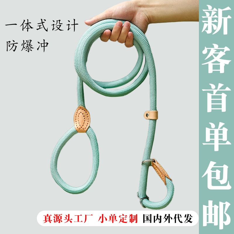 厂家训犬P绳 跨境防爆冲P链可伸缩遛狗绳一体式狗绳 狗狗牵引绳