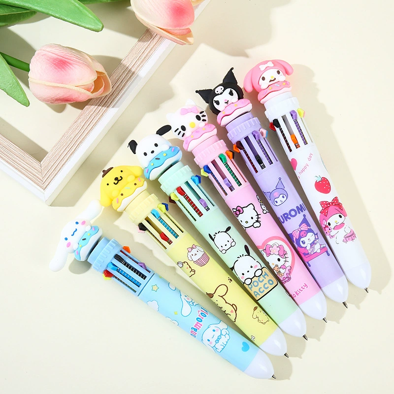 Creative cute multicoloured high quality ballpoint pen for students, with little bears