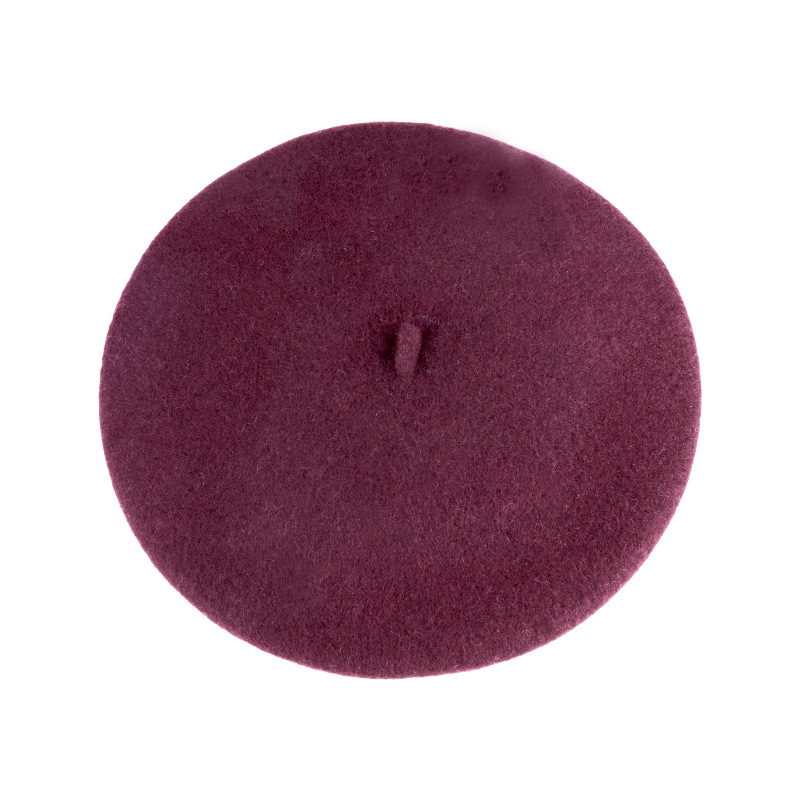 Unisex Wool beret Autumn-winter vintage woolen painter's hat Winter hat Lady's bud hat_voghion.com