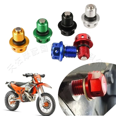 Off-road motorcycle M12x1.5mm pitch 1.5MM magnetic engine oil drain screw with strong magnetic slag suction screw