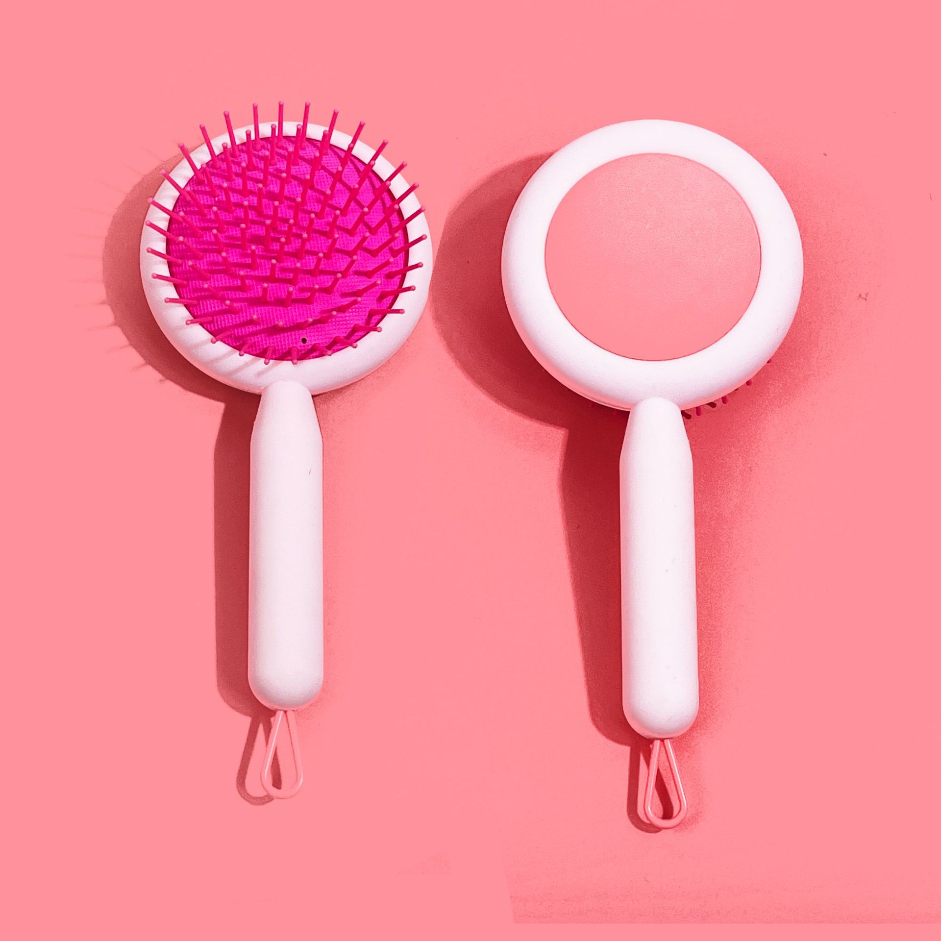 Nuevo color caramelo redondo masaje cuero cabelludo Shunfa peluquería damas hogar cojín de aire peine regalo