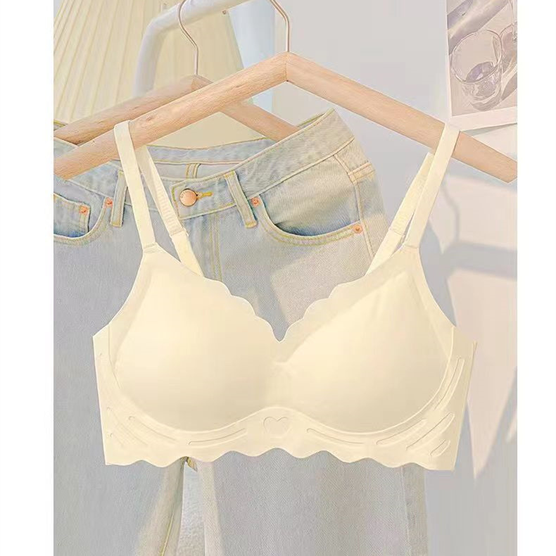 Angel's Heart Bra Push-up Sexy Rings-free Traceless One-piece Breathable Internet Popular TikTok Little Red Book Women's Bra