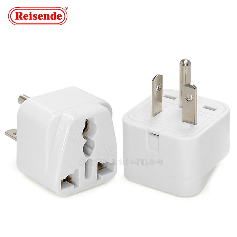供应美规转换插头 T型美式美标插脚 旅游转换插头15A美式转接头