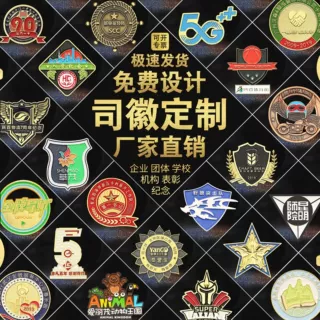 金属徽章定制校徽司徽公司企业logo胸牌胸针定做仿珐琅烤漆徽章