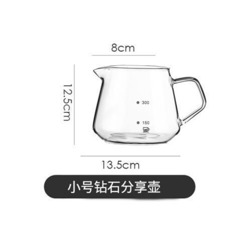 Cafetera de café de lavado a mano, taza de filtro de café, cafetera de goteo, filtro con calibración, taza de extracción fría, conjunto de cafetera compartida de vidrio estadounidense