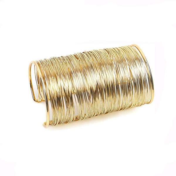 Golden steel wire, bracelet