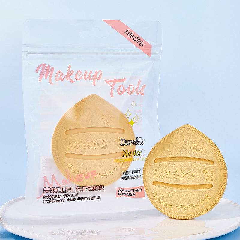 Rubycell マシュマロミルクパウダーパフセット 乾湿両用 水滴型エアパフ メイクアップ|undefined