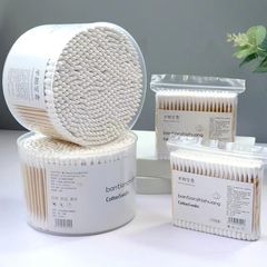 ) 使い捨て綿棒の耳抜き専用オイル耳の清潔なダブルヘッドの先の丸い綿棒の化粧綿の棒の綿のボール