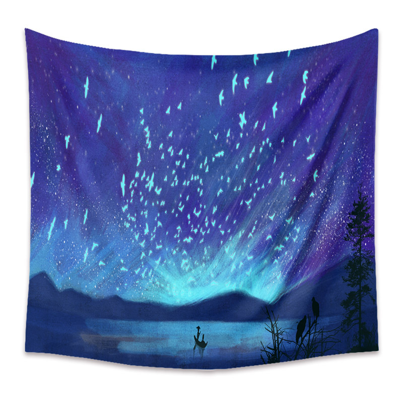 Fashion Universe Painting Wall Decoration Cloth Tapestry Wholesale Nihaojewelry display picture 28