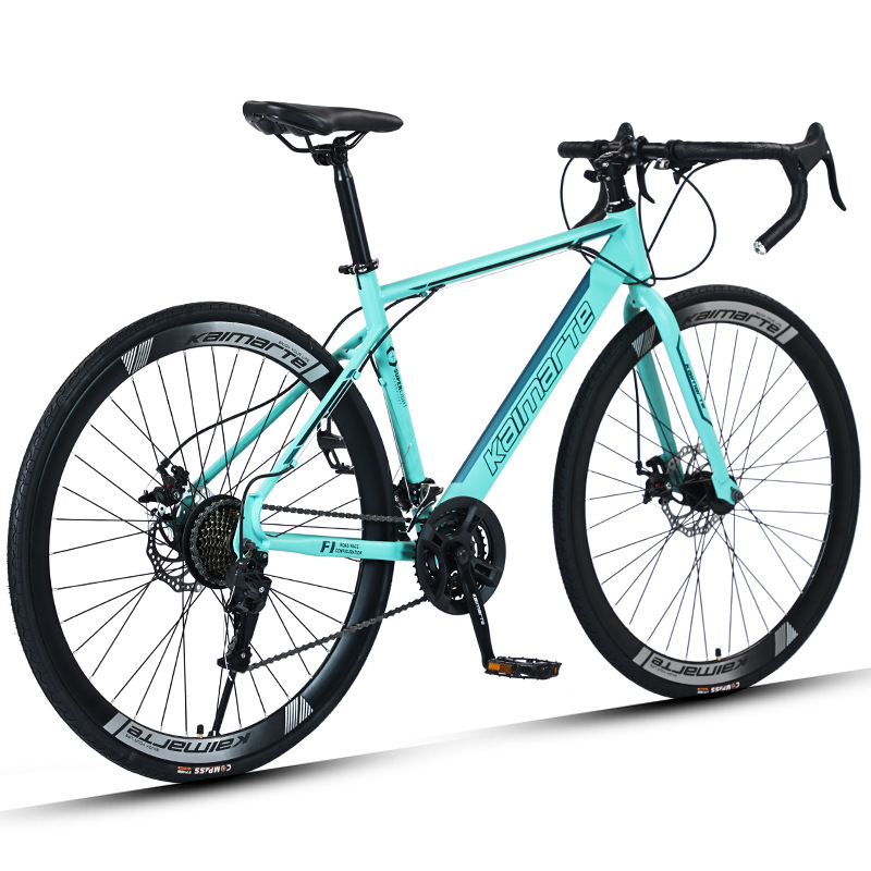 Venta al por mayor de fábrica Karmat Bicicleta de carretera Plano Freno de disco con manita curva para adultos, hombres y mujeres, velocidad variable, carrera de ciclismo ligero