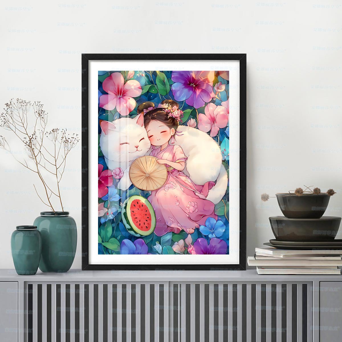 [Tela de algodón importada] Mona Lisa Royal Cross Stitch Summer Girl Flower Room Bordado de hilo hecho a mano image 8