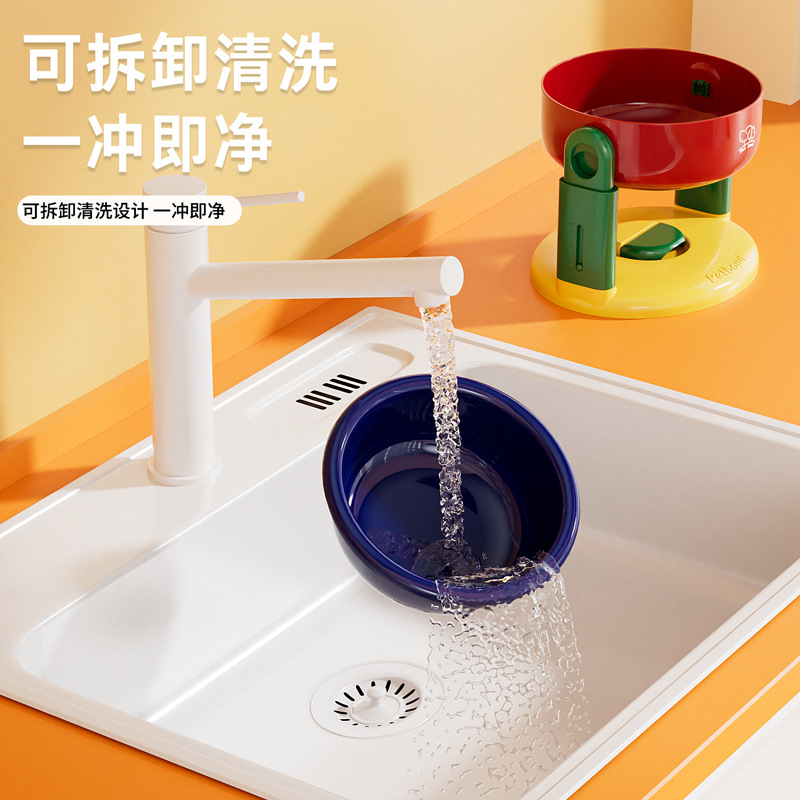 El cuenco para perros para mascotas se puede subir y bajar para ajustar el cuello universal para gatos y perros.