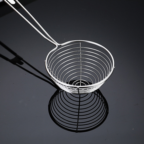 Pearl colander, stainless steel red handle pearl powder round spoon, hot pot colander, pearl milk tea colander, deepening net fishing