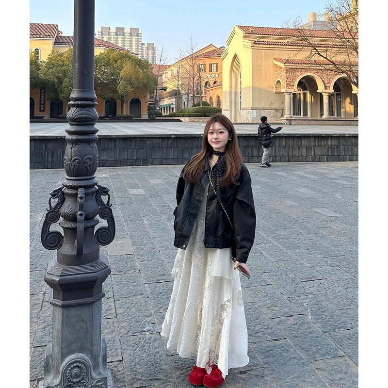 秋季新款复古黑色pu皮衣外套女短款小个子百搭港风机车通勤小众新|undefined