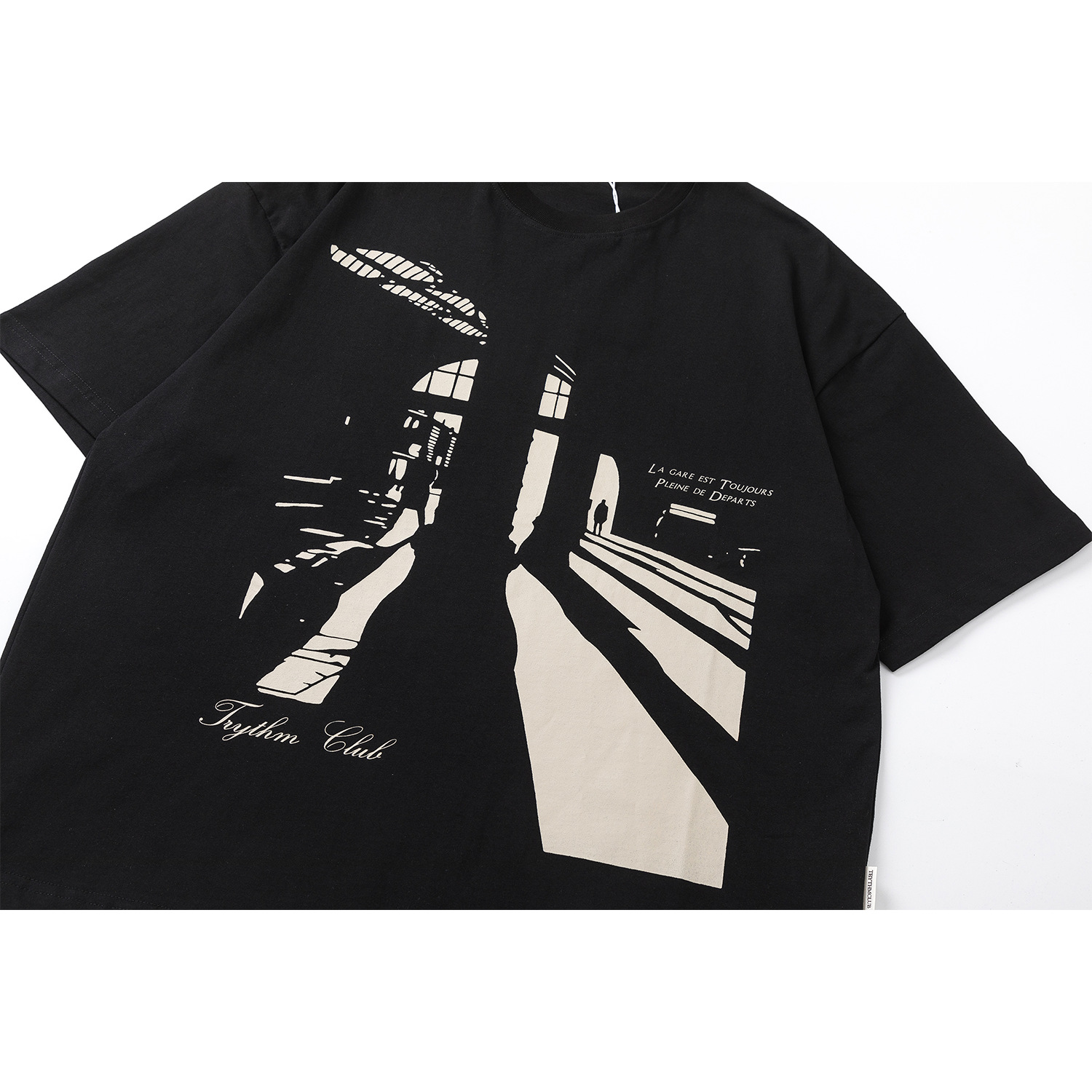 27205 American Street 2025 Summer 3D renderings High-end Small Collar Design Men's and Women's Loose Short-sleeved T-shirt