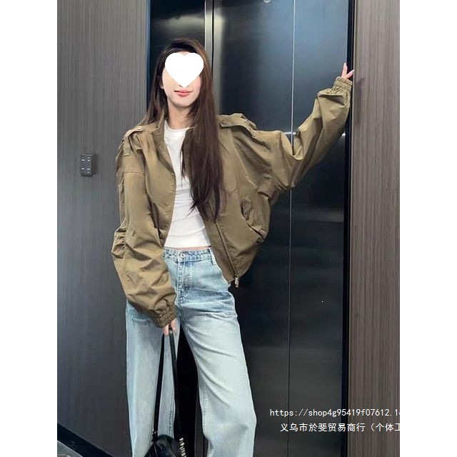 高级感辣妹春秋季女士夹克宽松休闲显瘦百搭炸街潮流外套