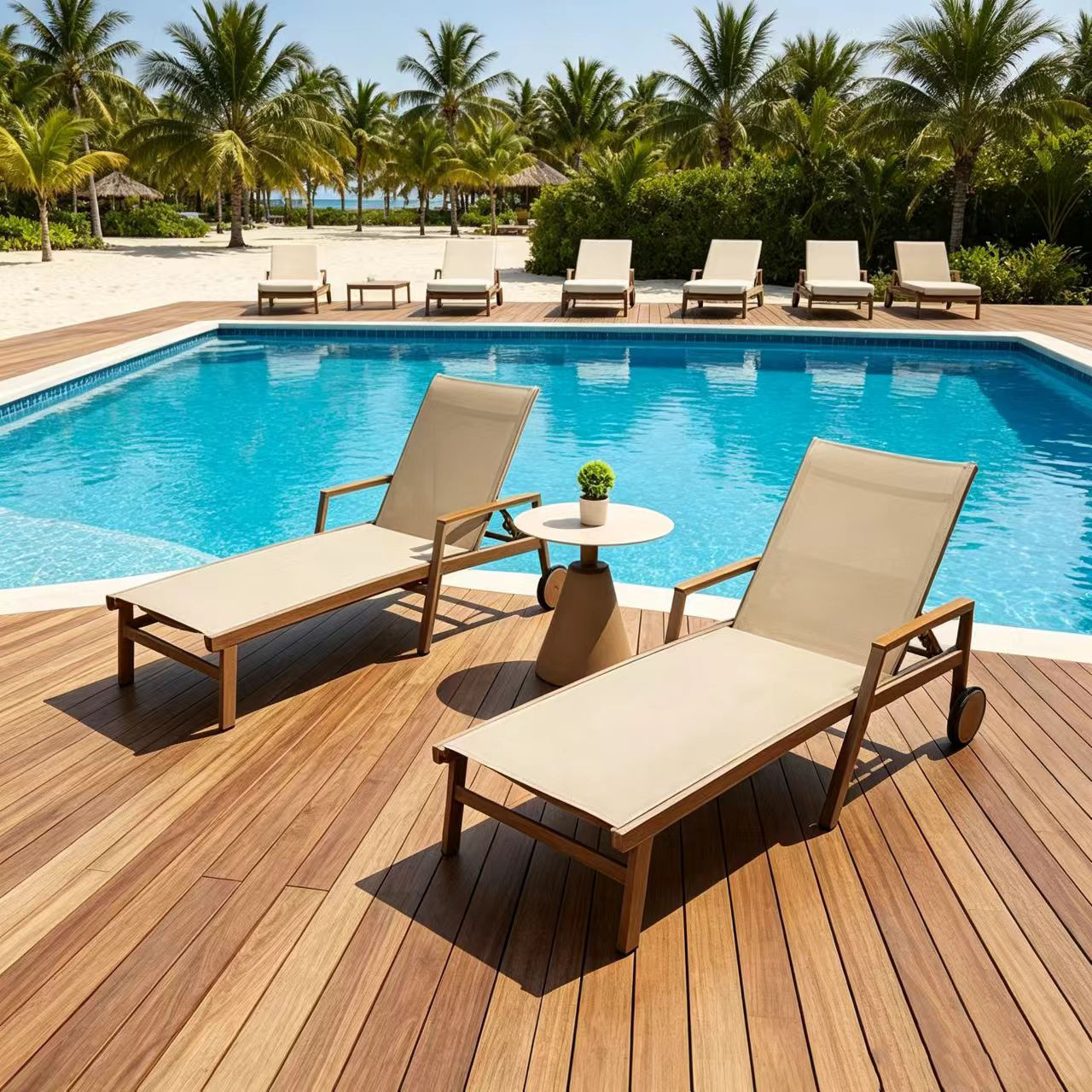 Cama al aire libre sillón junto a la piscina sillón al aire libre balcón terraza terraza sillón de playa impermeable