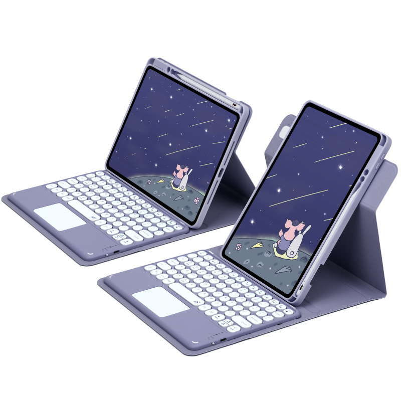 Suitable for Ipad10Th Generation Pro 11inch Bluetooth Keyboard 360-Degree Rotating Case Air4 Leather Case 5 Acrylic Stand